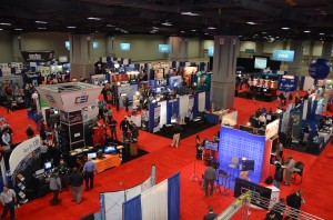 A topside view of the Government Video Expo