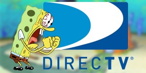 Sponge Bob Wags his fists at DirecTV