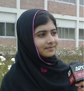 Malala during an interview