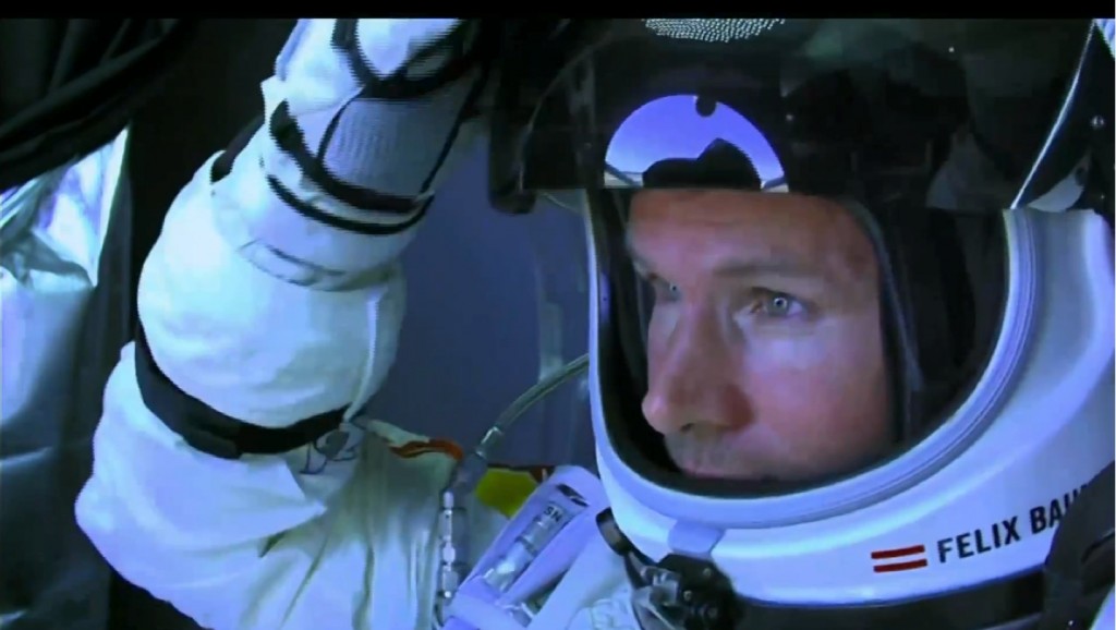 Felix the fearless Sub-astronaught, looks out from his capsul as Stratos prepares for launch.