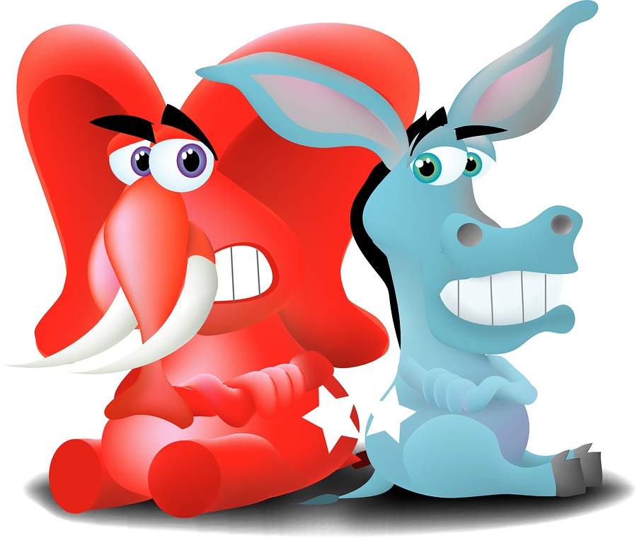 Red Elephant vs Blue Donkey