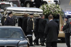 Whitney Houston's Coffin Carried To Her Grave